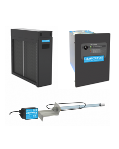 Clean Comfort Sliver IAQ Bundle - Includes a Electronic Air Cleaner with 4-stages of filtration and a  UV Coil Purifier